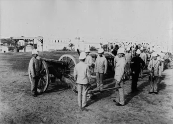 Artilleros Británicos con Cañón, c.1882-3